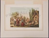 Trajes Mexicanos [Dresses of Mexicans] - Colored lithograph from Mexico y Sus Alrededores