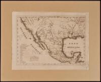 Untitled map of Mexico including what is now California, Texas and the Southwest, plus north and east to Cincinnati