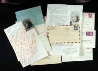 8 letters and greeting cards, signed by Waters, to Robert Durden