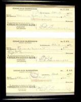 Three checks signed by Burroughs