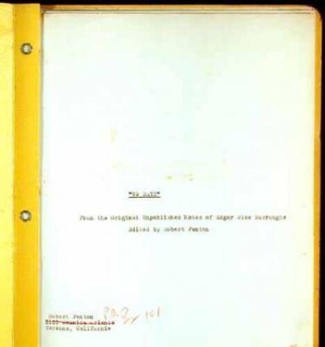 "99 Days" From the Original Unpublished Notes of Edgar Rice Burroughs