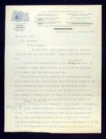Typed Letter, signed by Anthony, to W.E. Bush, Secretary of State of Kansas