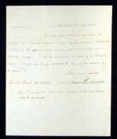 Autographed Letter, signed by Buchanan, to General Garret C. Wall