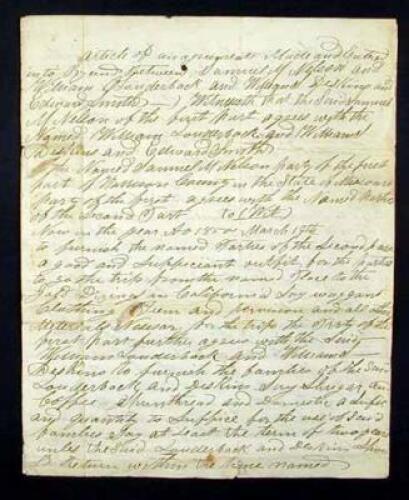 Manuscript Articles of Agreement