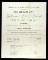 Prospectus for the Sterling City Gold and Silver Mining and Tunnelling Company of Colorado
