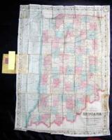 Colton's Map of the State of Indiana Compiled from the United States Surveys & Other Authentic Sources, Exhibiting Sections, Fractional Sections, Railroads, Canals, &c.