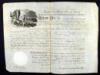 Partially printed Land Grant filled out in ink, signed by Monroe