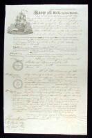 Ship's Bill of Sale & Registration Certificate