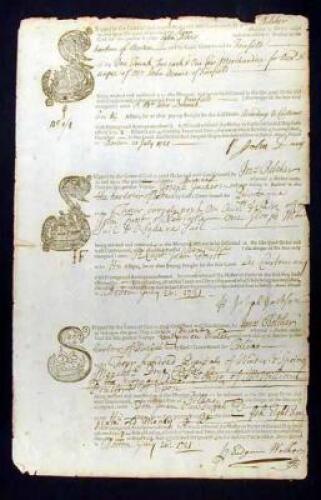 Partially printed leaf from a merchant's shipping manifest ledger.