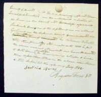 Manuscript Oath of Payment, signed by Storrs