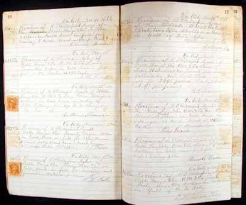 Manuscript Accounts Ledger for the Virginia City, Montana, stage and express office for the Holladay Overland Mail & Express Co. and Wells, Fargo & Co.