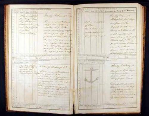 Two Manuscript Log Books of the Brig O.C. Raymond