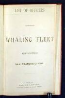 List of Officers Composing Whaling Fleet 1893, San Francisco, Cal