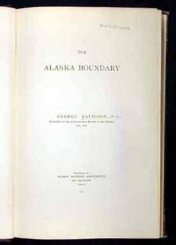 The Alaska Boundary