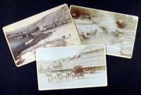 Set of 12 albumen boudoir photographs of Yellowstone National Park