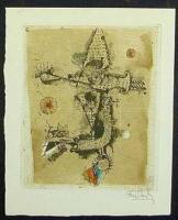 Untitled, color aquatint etching