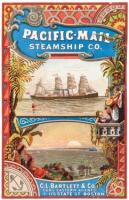 Chromolithographed advertisement for the Pacific-Mail Steamship Co.
