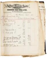 Gummed stub file with receipts for purchases made by the Sierra Buttes Gold Mining Co.