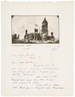 Autograph letter on San Francisco earthquake lettersheets