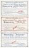Three sailing cards for steamers from New York to Hawaii with stops on the West Coast