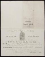 Civil War military appointment document of Private George E. May to the A. Company, 51st Regiment of New York State Militia, Sept. 28th, 1863