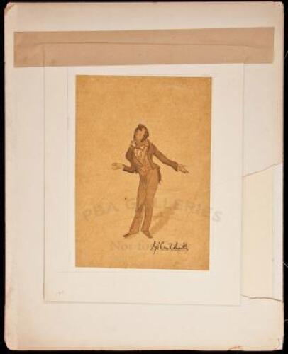 Original watercolor sketch by George Cruikshank