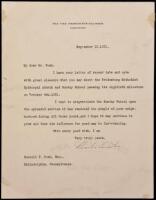 Typed Letter, signed, from Vice President Charles Curtis