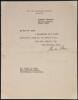 Typed Letter, signed from Vice President Charles G. Dawes
