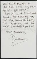 Autograph Letter, signed, on Kensington Palace stationery