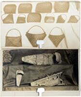 Approximately 170 index cards with mounted photographs of Native American baskets, with holograph descriptions