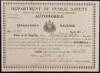 Department of Public Safety. Bureau of Steam Engine and Boiler Inspection, Automobile Operator's License - Philadelphia, 1902