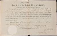 Document, signed, Appointing Thomas Coggeshall as Deputy Postmaster at Newport, Rhode Island