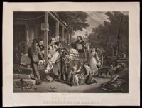 Home Scene - With Presents. Returned from Market - mezzotint from a painting by John L. Krimmel