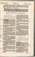 Fragment from the first edition, second issue of the King James Bible, the great "She" Bible of 1613