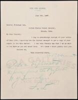 Typed Letter Signed by William Randolph Hearst, to General Fitzhugh Lee, U.S. Consul General in Havana, Cuba