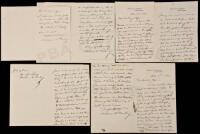 Five autograph letters signed by William McKinley, to his wife Ida