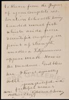 Autograph Letter Signed by Edward Augustine Savoy, African American doorman at the U.S. State Department, to William R. Day, offering congratulations on Day being appointed to the Circuit Court of Appeals