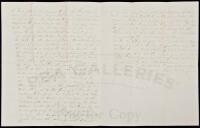 Autograph Letter Signed from a trader about providing goods to Columbia River Miners in 1864