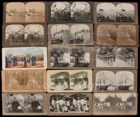 Thirty-five stereoviews of military or war-time
