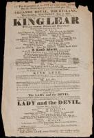 Theatre Royal, Drury-Lane. This Evening. Thursday, May 4, 1820...King Lear...The Lady and the Devil...