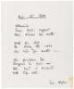 Six manuscript poems by Ted Hughes - 5