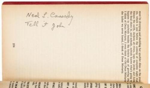 On the Road - inscribed to the author by Neal Cassady, also signed by Jami Cassady and Allen Ginsberg