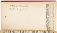 On the Road - inscribed to the author by Neal Cassady, also signed by Jami Cassady and Allen Ginsberg