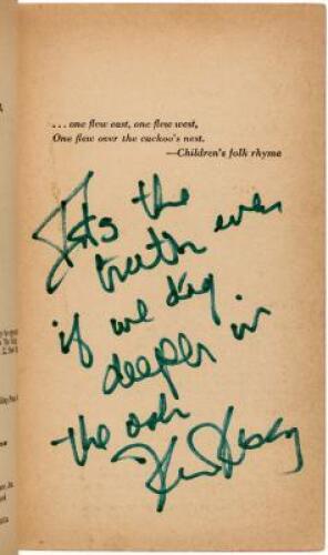 One Flew Over the Cuckoo's Nest - three editions, each signed by Kesey