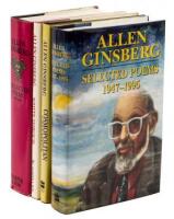 Four volumes of selected poems by Allen Ginsberg - all but one signed