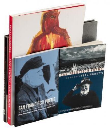 Five volumes by or about Lawrence Ferlinghetti - all signed by him