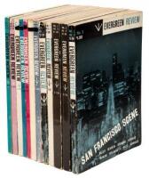 Evergreen Review - collection of eleven issues, three issues signed by Lawrence Ferlinghetti and others