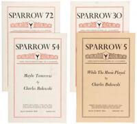 Sparrow [magazine] featuring Charles Bukowski - 4 issues