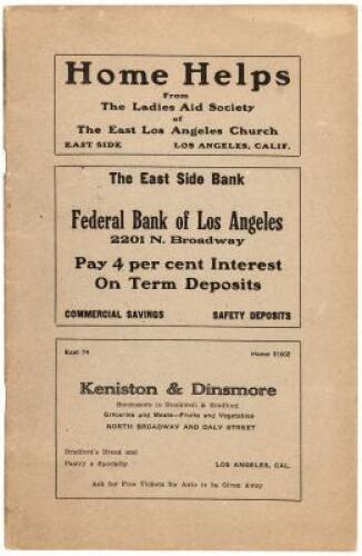 Home Helps frm the Ladies Aid Society of the East Los Angeles Church
