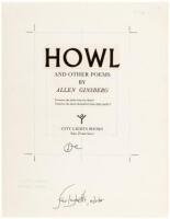 Howl and Other Poems - final page proofs signed by Lawrence Ferlinghetti